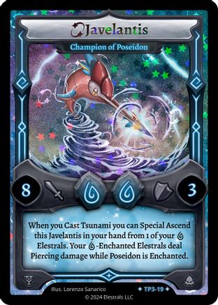 Image of Javelantis - Champion of Poseidon (TP3-19) - Organized Play Series 3 Holo