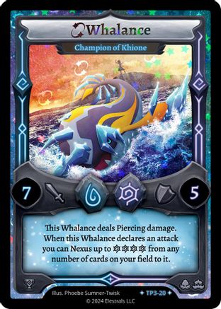 Image of Whalance - Champion of Khione (TP3-20) - Organized Play Series 3 Holo