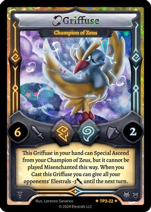 Image of Griffuse - Champion of Zeus (TP3-22) - Organized Play Series 3 Holo