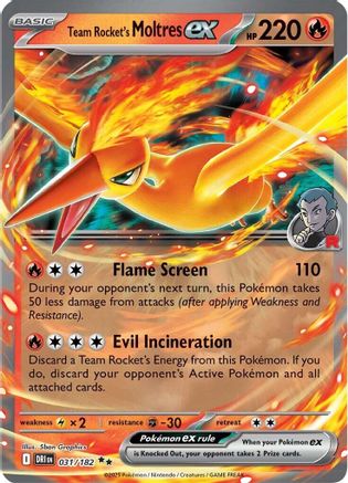 Image of Team Rocket's Moltres ex 031  - Holofoil SV10 Destined Rivals - Double Rare