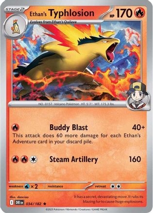 Image of Ethan's Typhlosion 034  - Holofoil SV10 Destined Rivals - Rare