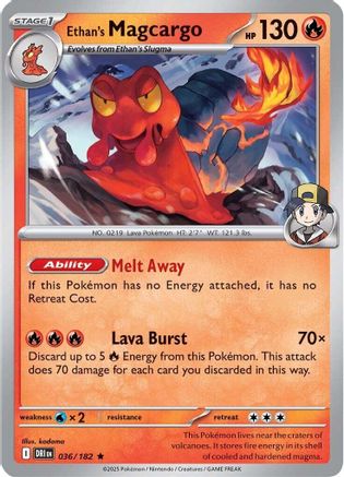 Image of Ethan's Magcargo 036  - Holofoil SV10 Destined Rivals - Rare