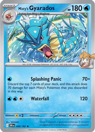 Image of Misty's Gyarados 049  - Holofoil SV10 Destined Rivals - Rare