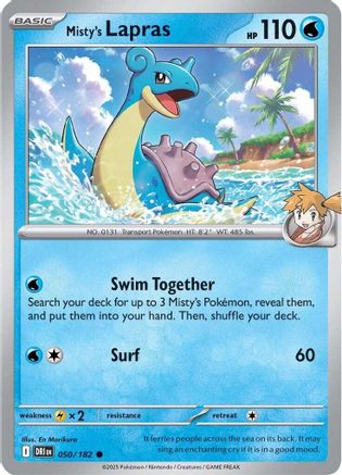 Image of Misty's Lapras 050  - Reverse Holofoil SV10 Destined Rivals - Common