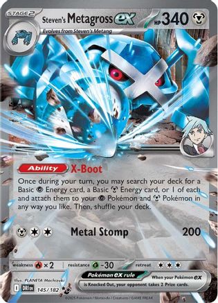 Image of Steven's Metagross ex 145  - Holofoil SV10 Destined Rivals - Double Rare