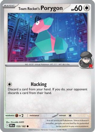 Image of Team Rocket's Porygon 153  SV10 Destined Rivals - Common
