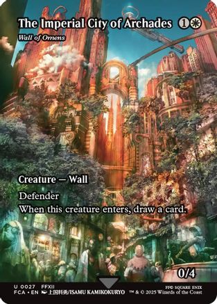 Image of The Imperial City of Archades - Wall of Omens (Showcase) (FCA-027) - FINAL FANTASY: Through the Ages Foil