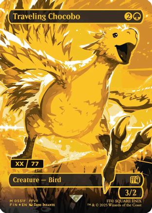 Image of Traveling Chocobo (Borderless) (Serial Numbered) (FIN-551F) - FINAL FANTASY Foil
