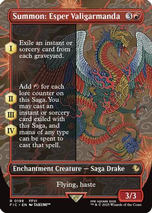 Image of Summon: Esper Valigarmanda (Borderless) (FIC-198) - Commander: FINAL FANTASY