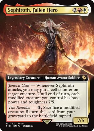 Image of Sephiroth, Fallen Hero (Extended Art) (FIC-182) - Commander: FINAL FANTASY