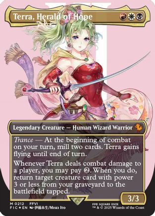 Image of Terra, Herald of Hope (Borderless) (Surge Foil) (FIC-212) - Commander: FINAL FANTASY Foil