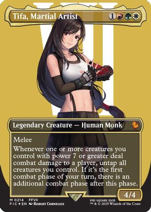 Image of Tifa, Martial Artist (Borderless) (Surge Foil) (FIC-214) - Commander: FINAL FANTASY Foil
