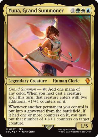 Image of Yuna, Grand Summoner (Surge Foil) (FIC-227) - Commander: FINAL FANTASY Foil