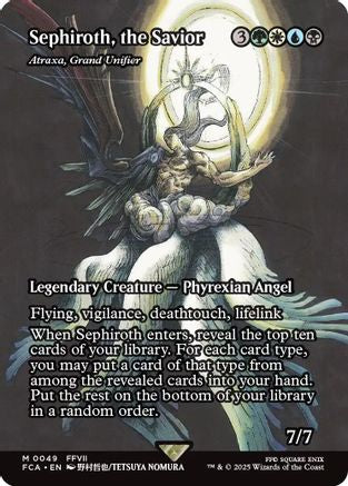 Image of Sephiroth, the Savior - Atraxa, Grand Unifier (Showcase) (FCA-049) - FINAL FANTASY: Through the Ages Foil