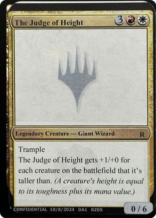 Image of The Judge of Height (-) - Un-Known Event Playtest Cards