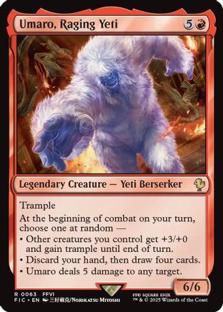 Image of Umaro, Raging Yeti (FIC-063) - Commander: FINAL FANTASY