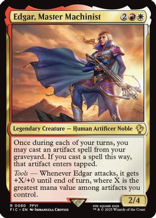 Image of Edgar, Master Machinist (FIC-080) - Commander: FINAL FANTASY