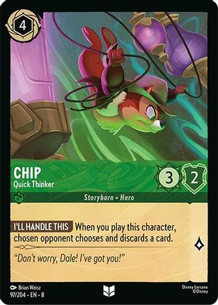Image of Chip - Quick Thinker (97/204) - Reign of Jafar Cold Foil