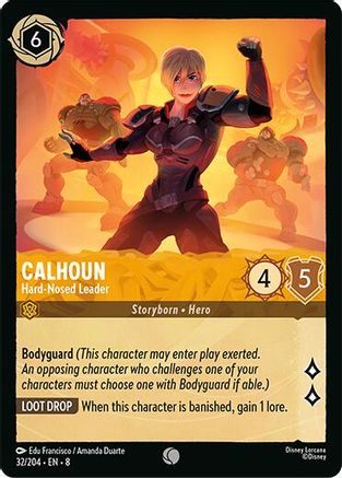 Image of Calhoun - Hard-Nosed Leader (32/204) - Reign of Jafar Cold Foil