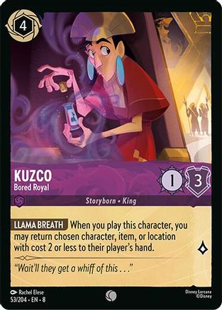Image of Kuzco - Bored Royal (53/204) - Reign of Jafar
