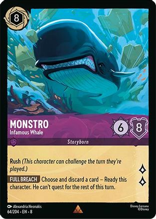 Image of Monstro - Infamous Whale (64/204) - Reign of Jafar Cold Foil
