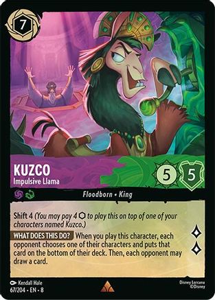 Image of Kuzco - Impulsive Llama (67/204) - Reign of Jafar