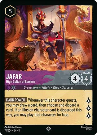 Image of Jafar - High Sultan of Lorcana (74/204) - Reign of Jafar Cold Foil