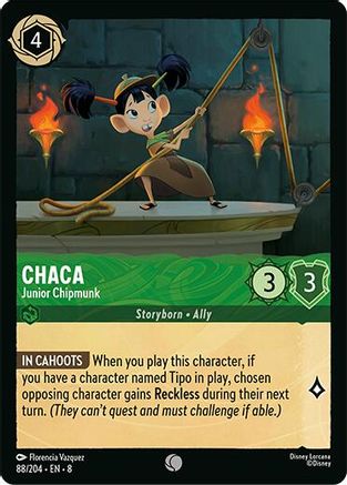 Image of Chaca - Junior Chipmunk (88/204) - Reign of Jafar Cold Foil