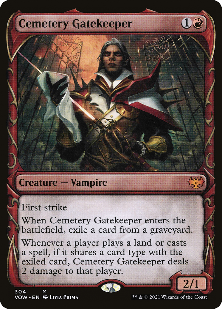 Image of Cemetery Gatekeeper (Showcase) (VOW-304) - Innistrad: Crimson Vow: (Showcase)