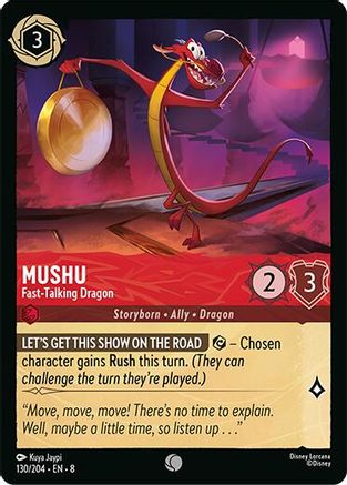 Image of Mushu - Fast-Talking Dragon (130/204) - Reign of Jafar Cold Foil