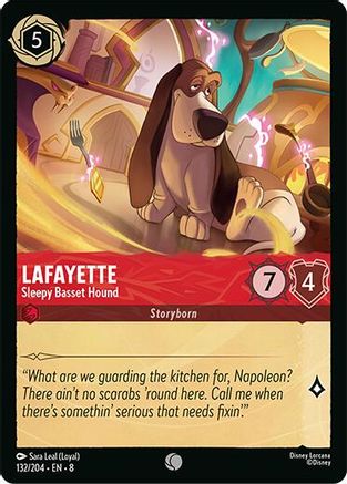 Image of Lafayette - Sleepy Basset Hound (132/204) - Reign of Jafar Cold Foil