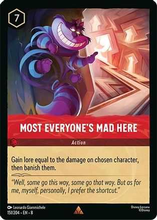 Image of Most Everyone's Mad Here (151/204) - Reign of Jafar Cold Foil