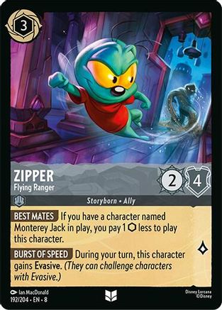 Image of Zipper - Flying Ranger (192/204) - Reign of Jafar Cold Foil