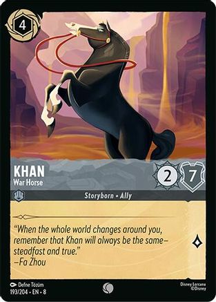 Image of Khan - War Horse (193/204) - Reign of Jafar Cold Foil
