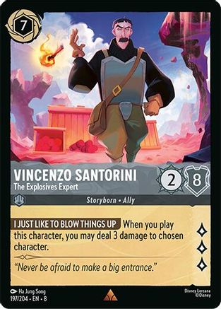 Image of Vincenzo Santorini - The Explosives Expert (197/204) - Reign of Jafar Cold Foil