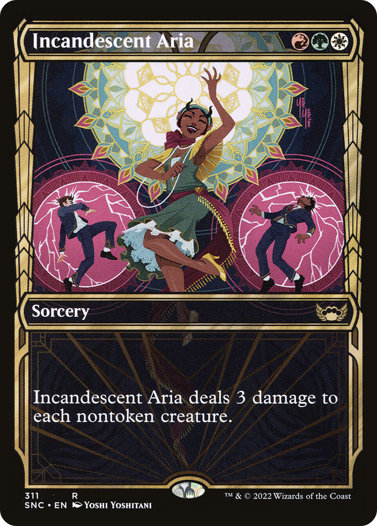 Image of Incandescent Aria (Showcase) (SNC-311) - Streets of New Capenna: (Showcase) Foil