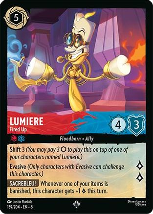 Image of Lumiere - Fired Up (139/204) - Reign of Jafar Cold Foil