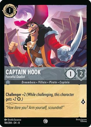 Image of Captain Hook - Forceful Duelist (186/204) - Reign of Jafar