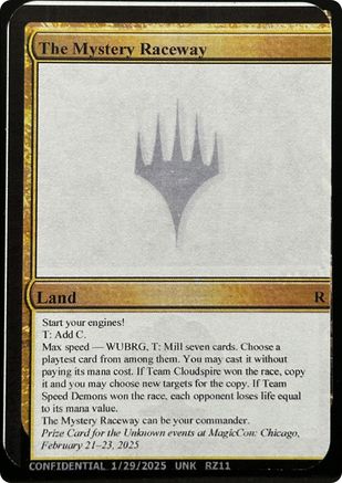 Image of The Mystery Raceway (-) - Un-Known Event Playtest Cards