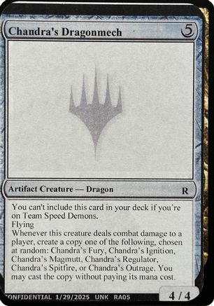Image of Chandra's Dragonmech (-) - Un-Known Event Playtest Cards