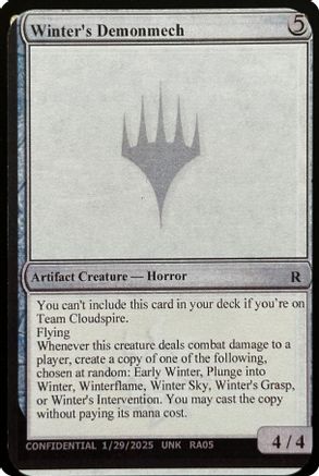Image of Winter's Demonmech (-) - Un-Known Event Playtest Cards