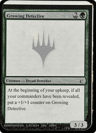 Image of Growing Detective (-) - Un-Known Event Playtest Cards
