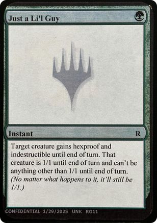 Image of Just a Li'l Guy (-) - Un-Known Event Playtest Cards