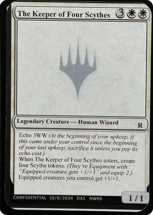 Image of The Keeper of Four Scythes (-) - Un-Known Event Playtest Cards