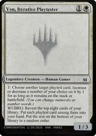 Image of You, Iterative Playtester (-) - Un-Known Event Playtest Cards