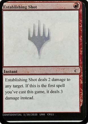 Image of Establishing Shot (-) - Un-Known Event Playtest Cards