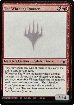 Image of The Wheeling Runner (-) - Un-Known Event Playtest Cards