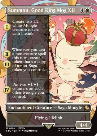 Image of Summon: Good King Mog XII (Borderless) (FIC-194) - Commander: FINAL FANTASY