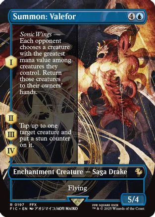 Image of Summon: Valefor (Borderless) (FIC-197) - Commander: FINAL FANTASY Foil