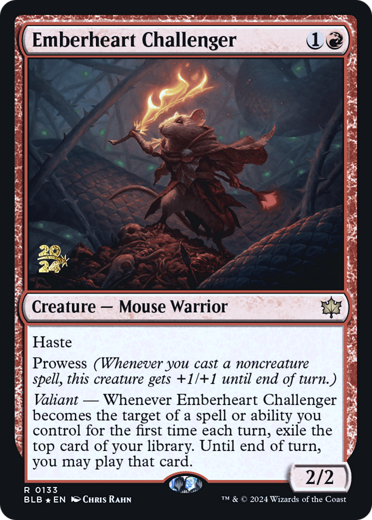 Image of Emberheart Challenger (PRE-133) - Bloomburrow Promos Foil